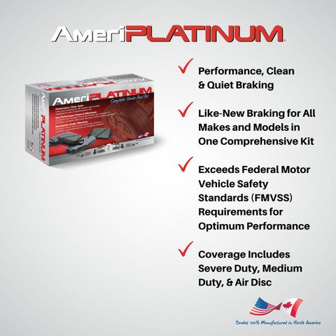Disc Brake Pad AmeriBRAKES PTM1082
